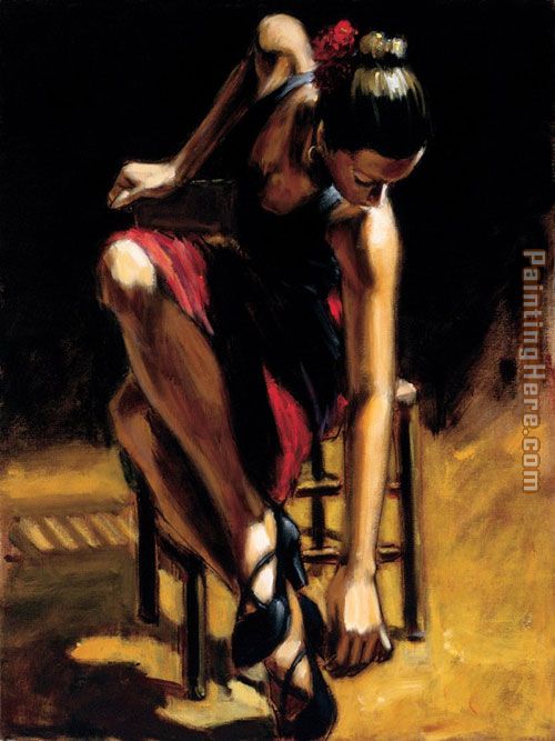 Dancerin Red Skirt painting - Fabian Perez Dancerin Red Skirt art painting